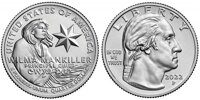 25 центов 2022 США «Вождь племени чероки Вилма Манкиллер - Женщины Америки» 3-я монета UNC